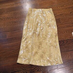 Anthropologie elastic waist sequin skirt